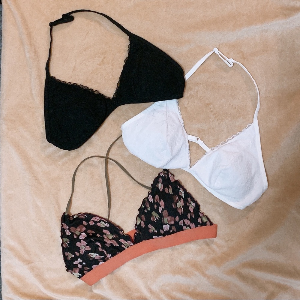 H&M 3 Triangle Bras/Bralettes
